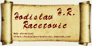 Hodislav Račetović vizit kartica